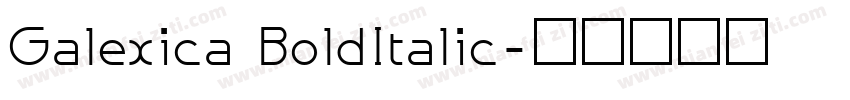 Galexica BoldItalic字体转换